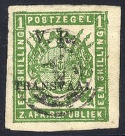 1877 Type 4 Ovpt In Black Imperf 1s Yellow-green, Very Large Margins, FU, SG.104. (1) Cat. £80 - Other & Unclassified