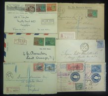 1890's-1960's Postcards Or Wrappers (43), The Majority KGVI. Mostly Going Overseas, Airmails & Registered Noted. - Other & Unclassified