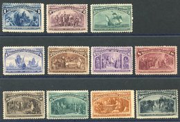1893 Columbian Set To 50c, M (some Faults) As Is Usual, The 15c & 50c Are Unused, SG.235/245. Cat. £1500+ (11) - Other & Unclassified