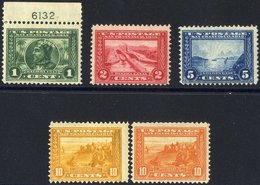 1913 Panama - Pacific Exposition P.12 Set, Fine M, SG.423/7. (5) Cat. £425. - Other & Unclassified