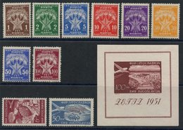 1951 100d Air Imperf M/Sheet M, SG.MS633ab, 1951 6d & 50d Air Parachute Championships UM, SG.696/7, 1951 Postage Due Set - Other & Unclassified