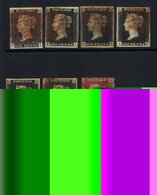 1840-1900 Collection On Leaves Incl. 1840 1d Pl.3 (thin), Pl.4, Pl.5, Pl.6, Pl.7, Pl.8 - All Appear Sound Four Margin Ex - Other & Unclassified