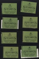 1955 Sept 2/6d Wilding Booklets (8 Different), Tudor & Edward Crown Combinations, SG.F34a, F34b (3), F34c (3), F34d, VF. - Other & Unclassified