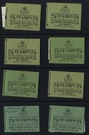 1955-56 Tudor & Edward Crown 2/6d Wilding Booklets From SG.F37/F45 With Different Combinations Of Wmk Types - Upright & - Other & Unclassified