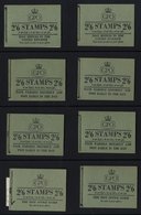 1957 Apr-Dec St. Edwards Crown 2/6d Wilding Booklets From SG.F53/F61 With Combinations Of Upright & Inverted Wmks, SG.F5 - Other & Unclassified