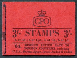 1959 Aug Graphite 3s Wilding Booklet, SG.M13g, 1½d & 1d Panes Inverted, VF. (1) Cat. £275 - Other & Unclassified