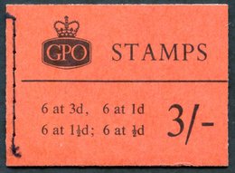 1959 Oct Graphite 3s Wilding Booklet SG.M15g, ½d Pane Inverted, VF & Scarce. (1) Cat. £350 - Other & Unclassified