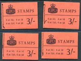 1961 Oct Wmk Crown Phosphor 3s Wilding Booklet, SG.M39p, ½d Pane Inverted, 1961 Oct 5s, SG.M39p, All Except ½d Pane Inve - Other & Unclassified