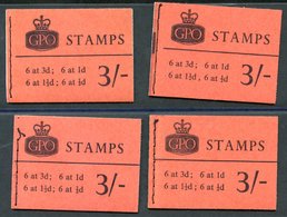 1962 Apr Wmk Crown Phosphor 3s Wilding Booklets, SG.M45p, 1d & ½d Panes Inverted, 1962 May 3s, SG.M46p, 1½d, 1d & ½d Pan - Other & Unclassified