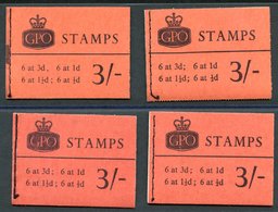 1962 Sept Wmk Crown Phosphor 3s Wilding Booklet, SG.M50p, All Panes Upright, 1962 Oct 3s, SG.M51p, 3d & ½d Panes Inverte - Other & Unclassified
