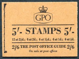 1954 March Composite 5s Wilding Booklet, SG.H7, 2x 2½d, 2d (KGVI) & 1½d Upright, 1d & ½d Inverted, VF & Scarce. (1) Cat. - Other & Unclassified