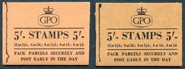 1955 May & July 5s Wilding Booklets, SG.H15/H16, VF. (2) Cat. £250 - Other & Unclassified