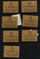 1955-57 5s Wilding Booklets, Range Of 12 Written Up On Leaves With Different Combinations Of Tudor & Edward, Upright & I - Other & Unclassified