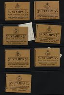 1955-57 5s Wilding Booklets, Range Of 12 Written Up On Leaves With Different Combinations Of Tudor & Edward, Upright & I - Altri & Non Classificati