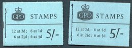 1960 Sept Wmk Crown Phosphor 5s Wilding Booklet, SG.H46p, All Panes Upright, Also 1961 March, SG.H49p, 3d & 1d Panes Inv - Other & Unclassified