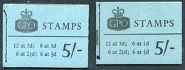 1963 July Wmk Crown Phosphor 5s Wilding Booklet, SG.H63p, All Panes Inverted Except 1d, Fine, 1963 Nov, SG.H65p, 2½d Pan - Altri & Non Classificati