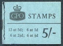 1963 Nov Wmk Crown Phosphor 5s Wilding Booklet, SG.H65p, ½d Pane Inverted. (1) Cat. £250 - Other & Unclassified