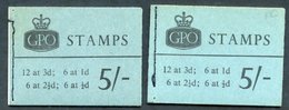 1964 May Mult Crown Phosphor 5s Wilding Booklet, SG.H68p, 3d & ½d Panes Inverted, 1964 July 5s, SG.H69p, All Wmks Uprigh - Other & Unclassified