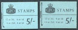 1964 Sept Wmk Crown Phosphor 5s Wilding Booklet, SG.H70p, ½d Pane Inverted, 1964 Nov 5s, SG.H71p, 3d Pane Inverted, VF. - Other & Unclassified