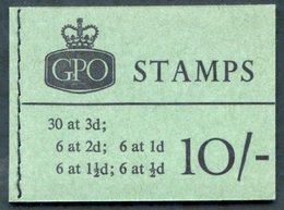 1961 Oct Wmk Crown 10s Wilding Booklet, SG.X2, ½d Pane Inverted, VF. (1) Cat. £300 - Otros & Sin Clasificación