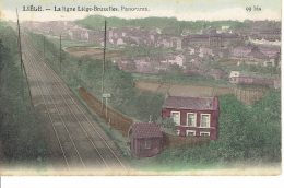 Liege La Ligne De Chemin De Fer  Liege-bruxelles Ligne 36 Panorama D'ans - Luik