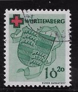 Allemagne Zone Française Wurtemberg N°38 Oblitéré - TB - Wurtemberg