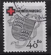 Allemagne Zone Française Wurtemberg N°41 Oblitéré - TB - Württemberg