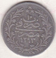 Empire Ottoman. 5 Qirsh AH 1293 Year 10. Abdul Hamid, En Argent. KM# 294 - Egipto