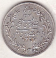 Empire Ottoman. 5 Qirsh AH 1293 Year 33. Abdul Hamid, En Argent. KM# 298 - Egipto