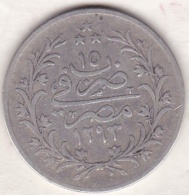 Empire Ottoman. 10 Qirsh AH 1293 Year 15. Abdul Hamid, En Argent. KM# 295 . - Egypte