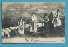 CPA Type CREUSOIS - Paysannes Filant La Quenouille Berger Moutons 23 - Autres & Non Classés