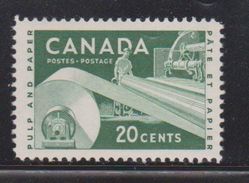 CANADA Scott # 362 Mint Hinged Paper Industry - Neufs