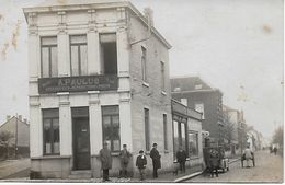 JODOIGNE.  MAISON  A. PAULUS.  MOTOS, VELOS. CARTE PHOTO.  BELLE ANIMATION - Jodoigne