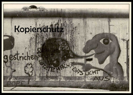 ÄLTERE POSTKARTE NR. 21 BERLINER MAUER BETHANIENDAMM Graffiti Der Letzte Macht Das Licht Aus The Wall Le Mur Skowronski - Berlijnse Muur