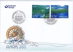 Faroe Islands 2001, Europa - CEPT;  Set Of 2 On FDC - 2001