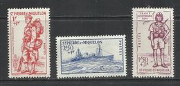 ST SAINT PIERRE AND ET MIQUELON 1941 Issued By The Vichy Government SEALER Boat Ville D'Ys COMPLETE SET SERIE MNH - Ongebruikt