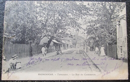 Madagascar Tamatave Rue Du Commerce Cpa Timbrée Tamatave 1905 - Madagascar