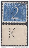 283 Olanda 1946  Perforè Perfin Perforato Nederland Paesi Bassi - Perfins