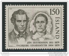 K11864- Stamp MNH Iceland - Island -1979- SC. 517- YV. 498- Jon Sigurdsson And Ingibjorg  Einarsdottir - Ungebraucht