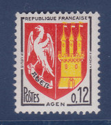 France, Petite Varieté,  Blason De Agen, N° 1353 A, Jaune  Décalé Drapeaux Blancs( 15039/15.4) - Telegraaf-en Telefoonzegels