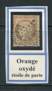 FRANCE- Y&T N°38- Orange Oxydé, étoile De Paris 26 - 1870 Beleg Van Parijs