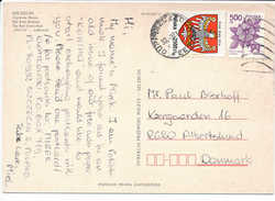 Multiple Stamp Postcard - 21 March 1993 Szczecin To Denmark - Briefe U. Dokumente