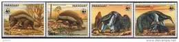 PARAGUAY, WWF, Tamanoirs . Yvert N° 2365/68 ** Neuf Sans Charniere. MNH. - Unused Stamps