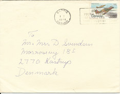 Canada Cover Sent Air Mail To Denmark Barrie Ontario 1-1-1981 ?? AIR PLANE On The Stamp - Brieven En Documenten