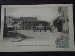 VILLENEUVE-de-MARSAN (Landes) - PLACE De La LIBERTE - Animée - Carte "précurseur" Voyagée Le 3 Février 1905 - Villeneuve De Marsan