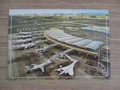 CPA PHOTO 95 ROISSY EN FRANCE VUE AERIENNE DE L'AEROPORT AVIONS CONCORDE - Roissy En France