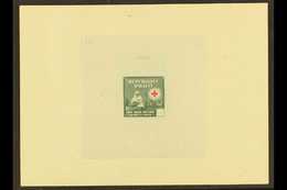 5120 RED CROSS HAITI 1945 MASTER DIE PROOF In Dark Blue-green (5c Issued Colour), Blank Value Tablet, As Scott 361/7, Mo - Unclassified