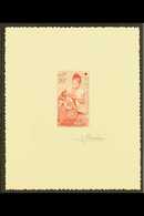 5121 RED CROSS LAOS 1958 60k Laos Red Cross Third Anniversary, Airmail Issue, ARTIST SIGNED PROOF In Carmine, As Yvert 3 - Unclassified