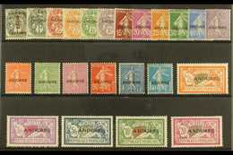 5171 FRENCH 1931 "ANDORRE" Overprint Set Complete, Yv 1/23, Very Fine And Fresh Mint. (23 Stamps) For More Images, Pleas - Other & Unclassified