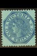 5251 VICTORIA 1867-81 1s Light Blue On Blue Perf 13, SG 138, Fine Mint, Lovely Fresh Colour. For More Images, Please Vis - Autres & Non Classés